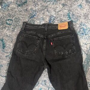 Levi's Dark Gray Straight Jeans